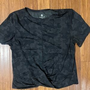 Legend Women's Black Camo Short Sleeve Top